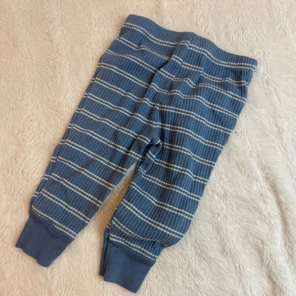 Carter’s Baby Boy 6 months Outfit Pants Bodysuit Blue Stripe Ribbed